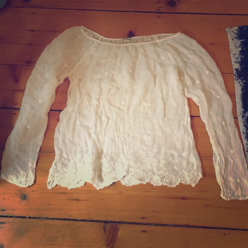 White flowy summer shirt